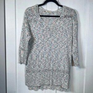 Tribal Knit Oversized Short Sleeve SweaterSmall